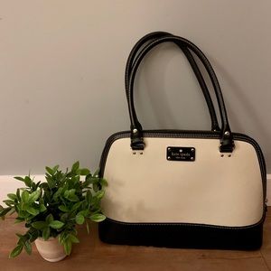 Kate Spade cream and black work tote
